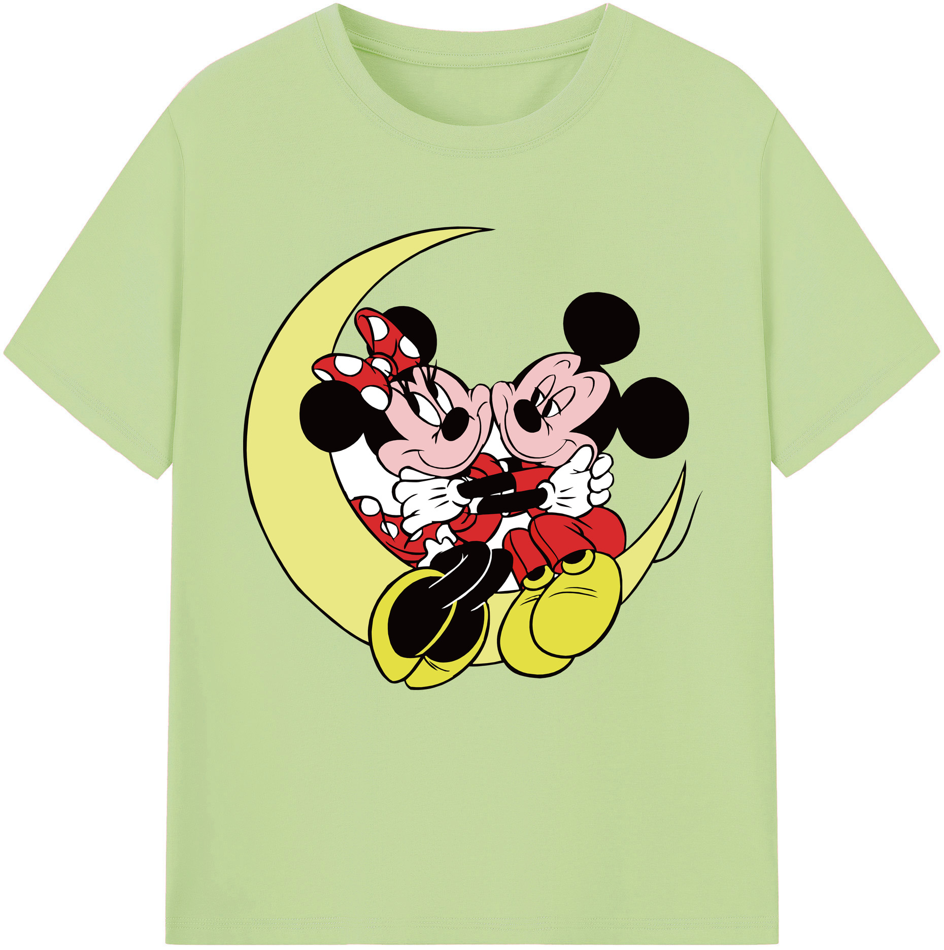 （画像用） ミッキーマウス Mickey Mouse 綿100％半袖Tシャツ（フロントプリント）